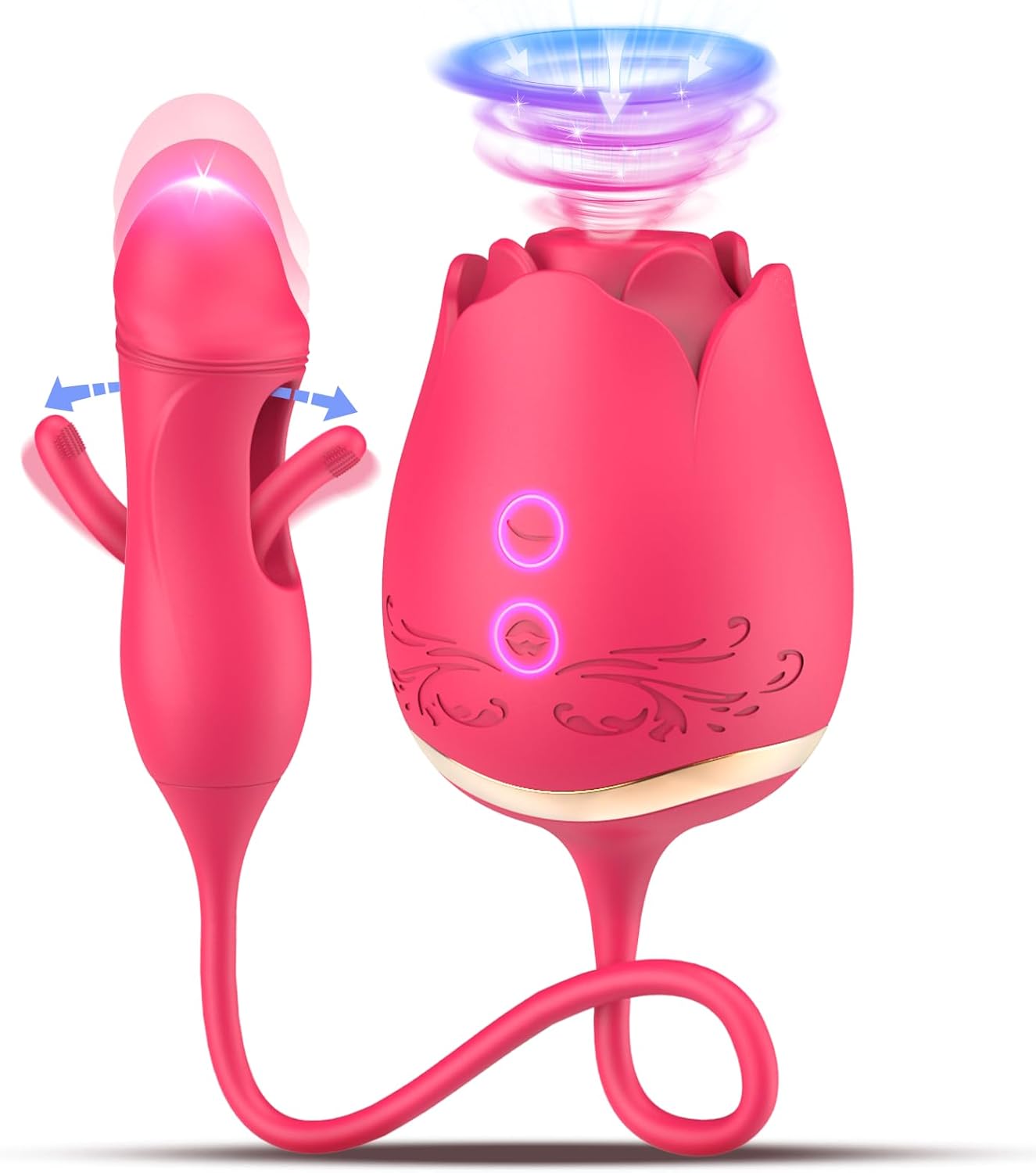 Rose Sex Toys Sucking Vibrator, G Spot Dildo Vibrator